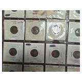 Twenty Eight Carded Earlier Date Lincoln Wheat Cents and two sets of BU 1943 PDS Steel Cents (34 Coins in all)