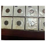 Twenty Eight Carded Earlier Date Lincoln Wheat Cents and two sets of BU 1943 PDS Steel Cents (34 Coins in all)