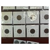Twenty Eight Carded Earlier Date Lincoln Wheat Cents and two sets of BU 1943 PDS Steel Cents (34 Coins in all)
