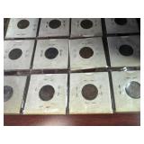 Twenty Eight Carded Earlier Date Lincoln Wheat Cents and two sets of BU 1943 PDS Steel Cents (34 Coins in all)