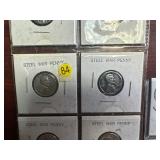 Fifteen Mostly Very High Grade1943 Steel Cents:  6  1943-Ps and three 3-coin 1943 PDS sets.