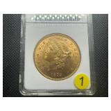 1893 Gold Liberty Head $20.00 Double Eagle Coin (0.9675 Oz. of Gold) - ANACS AU Details