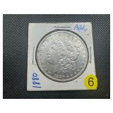 1880 Morgan Silver Dollar - Marked AU When Purchased