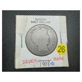 1908-O Barber Half Dollar