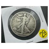 1935 Walking Liberty Silver Half Dollar