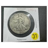 1941-S Walking Liberty Silver Half Dollar