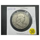 1952-D  Franklin Silver Half Dollar