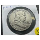1952-D  Franklin Silver Half Dollar