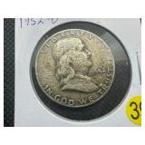 1952-D  Franklin Silver Half Dollar