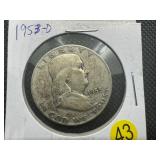 1953-D  Franklin Silver Half Dollar