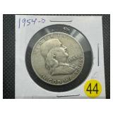 1954-D  Franklin Silver Half Dollar