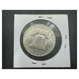 1960-D  Franklin Silver Half Dollar - Marked AU When Purchased