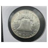 1960-D  Franklin Silver Half Dollar - Marked AU When Purchased