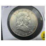 1960-D  Franklin Silver Half Dollar - Marked AU When Purchased
