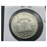 1960-D  Franklin Silver Half Dollar - Marked AU When Purchased