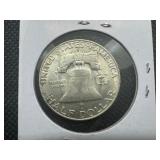 1960-D  Franklin Silver Half Dollar - Marked AU When Purchased