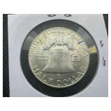 1960-D  Franklin Silver Half Dollar - Marked AU When Purchased