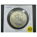 1960-D  Franklin Silver Half Dollar