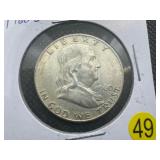 1960-D  Franklin Silver Half Dollar