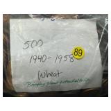 500 1940- 1958 Wheat Cents