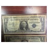 Four 1957 A $1.00 Silver Certificates