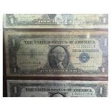 Four 1957 A $1.00 Silver Certificates