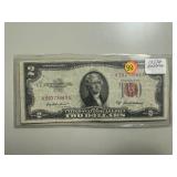 1953 A Red Seal $2.00 Dollar Bill