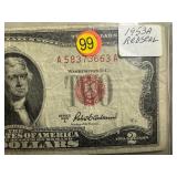 1953 A Red Seal $2.00 Dollar Bill