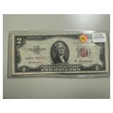 1953 A Red Seal $2.00 Dollar Bill