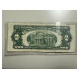 1953 A Red Seal $2.00 Dollar Bill