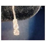 Rhodium Over 10K White Gold 1/4 ct tw Lab-Grown Diamond Drop Earrings