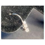 Rhodium Over 10K White Gold 1/4 ct tw Lab-Grown Diamond Drop Earrings