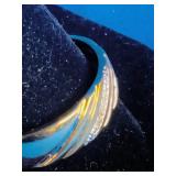 18K Gold Over Sterling Silver Two-Tone Unisex Diamond-Accent Wedding Band - Size 14