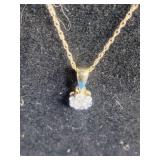 10K Gold 1/4 ct tw Diamond Flower Pendant