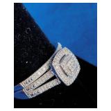 Sterling Silver 1/4 ct tw Diamond Bridal Set - Size 8.5