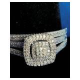 Sterling Silver 1/4 ct tw Diamond Bridal Set - Size 8.5