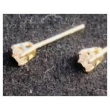 10K Yellow Gold 1/4 ct tw Round Diamond Solitaire Stud Earrings