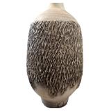 Large Brown and Oatmeal Glazed Ceramic Table Lamp by Design Technics for Gabberts Furniture