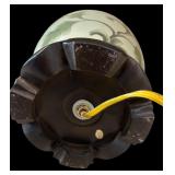 Lovely Vintage Ceramic Green Lamp Base with Flowers