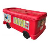 Vintage Lego Fire Truck Duplo and Lego Pieces