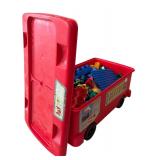 Vintage Lego Fire Truck Duplo and Lego Pieces
