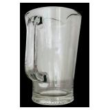 Fun Clear Glass Tumblers with Wooden Tops and Glass Straw and Clear Glass Pitcher