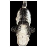 Vintage Black and Cast Iron White Dog