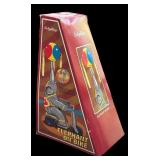 Vintage Tin Wind-up Toys Including Shylling Elephant on Bike Windup (original box) and Cat and Ball