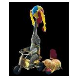 Vintage Tin Wind-up Toys Including Shylling Elephant on Bike Windup (original box) and Cat and Ball