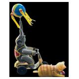 Vintage Tin Wind-up Toys Including Shylling Elephant on Bike Windup (original box) and Cat and Ball