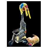 Vintage Tin Wind-up Toys Including Shylling Elephant on Bike Windup (original box) and Cat and Ball