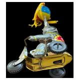 Vintage Tin Wind-up Toys Including Shylling Elephant on Bike Windup (original box) and Cat and Ball