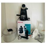 Kitchen Helpers Including Bestek Cm6816 Espresso Coffee Maker, Salad Spinner and Hamilton Hand Mixer with Snap-On Case