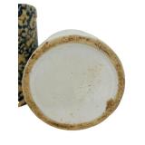 Vintage Roseville Stoneware Blue Spongeware Crock and Vintage Two Tone Stoneware Jug